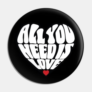 All You Need Is Love Groovy Design Pin