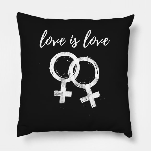 Love is Love Queer Femme Pillow by IllustratedActivist