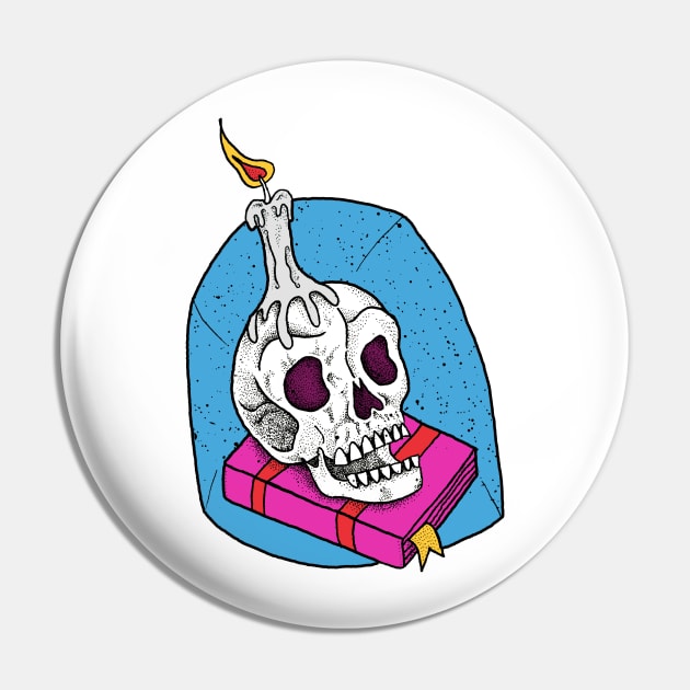 Librarian  Skull Pin by miskel