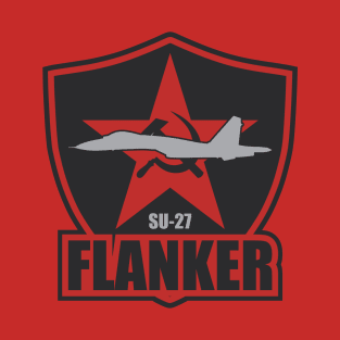 SU-27 Flanker (Front & Back logo) T-Shirt