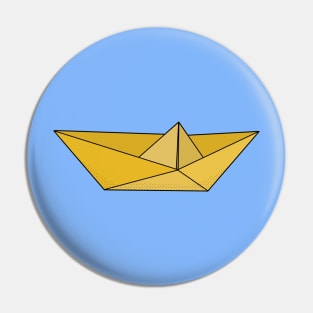 Origami Boat Pin