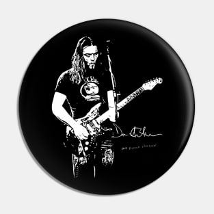 David Gilmour Guitar Vector Art 4 Pin