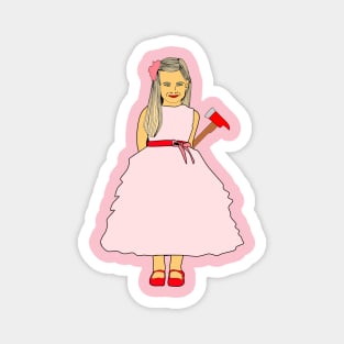 Little Miss Fireaxe Magnet