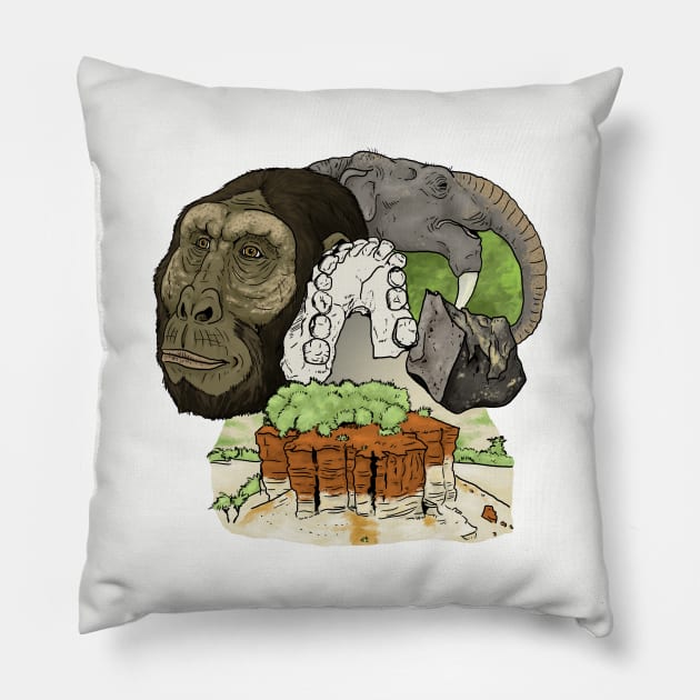 Olduvai Gorge Pillow by WSnyder Paleo Designs