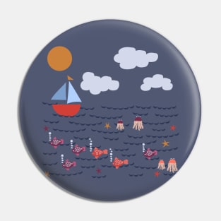 Lovely Day for A Sea Adventure Pin