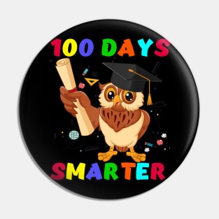 100 Days Of School Boy Girl Gift Smarter Owl Lovers Pin