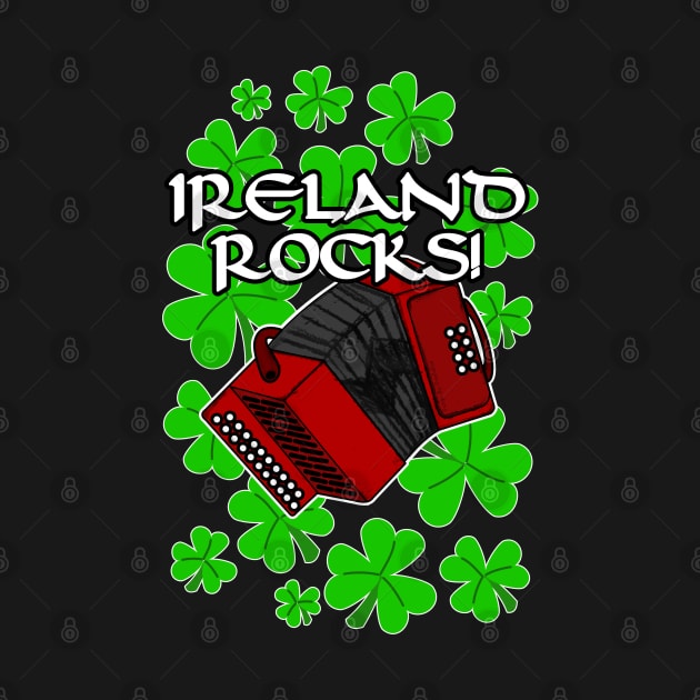 Ireland Rocks Accordion Irish St Patrick's Day by doodlerob