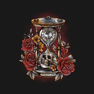 Memento Mori Hourglass Remember Death Running out of Time T-Shirt