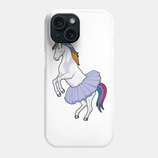 Unicorn at Ballet with Skirt Phone Case