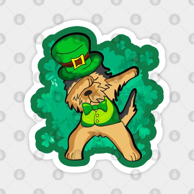 Irish Terrier Dabbing Dog St Patricks Day Magnet by E