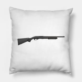 Black Pump-Action Shotgun Pillow