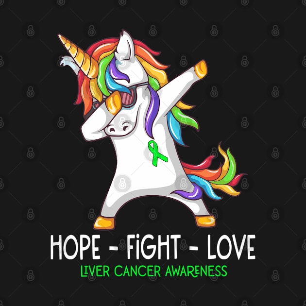 Hope Fight Love Liver Cancer Awareness Support Liver Cancer Warrior Gifts by ThePassion99