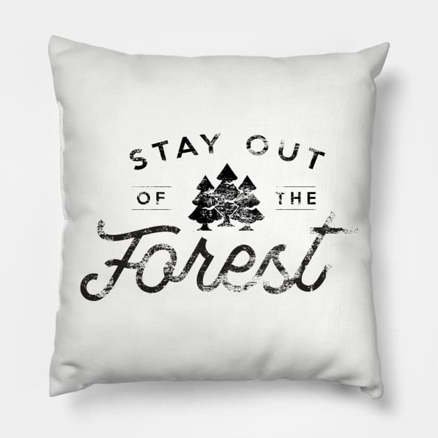 Stay out of the Forest - MFM - Vintage Pillow by Batg1rl