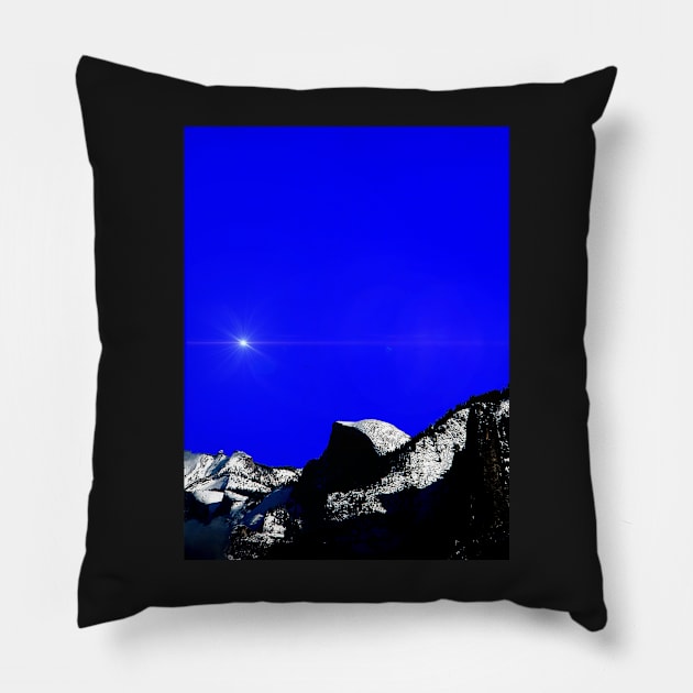 half dome 1 Pillow by andalaimaging