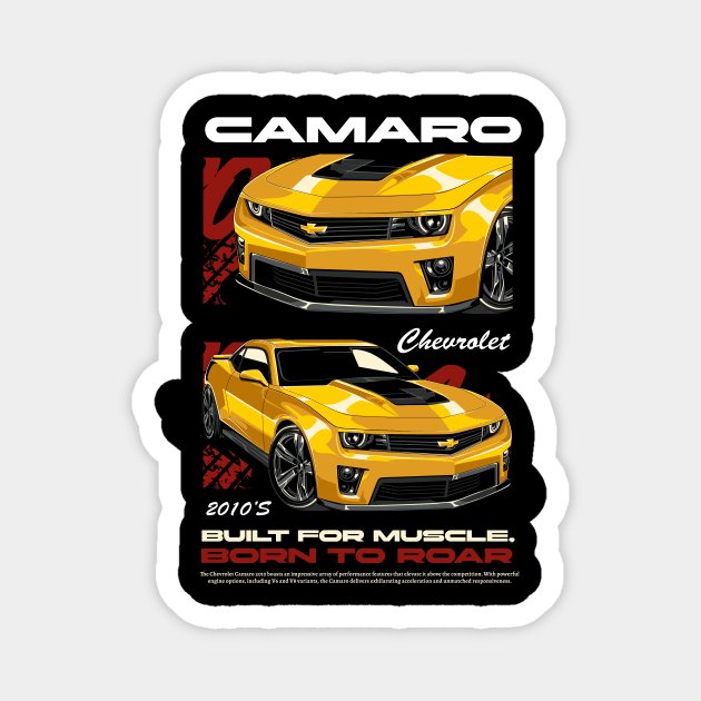 Chevy Camaro nostalgia Magnet by Harrisaputra