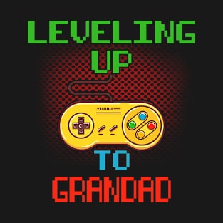 Promoted To Grandad T-Shirt Unlocked Gamer Leveling Up T-Shirt