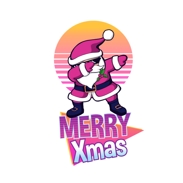 Cool 80s Dabbing Santa Dab Santa Funny  Christmas Gift by zeno27