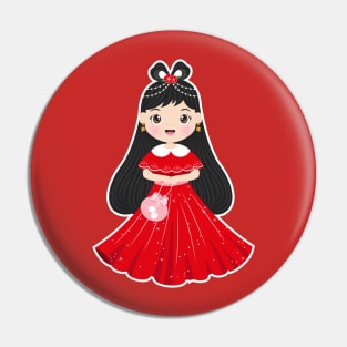 Cute red chinese girl Pin