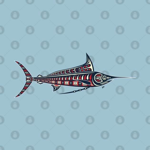 Salish Swordfish by Munchbud Ink