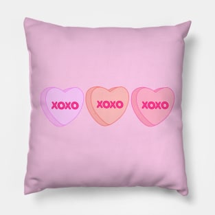 Valentine XOXO Conversation Hearts Pillow