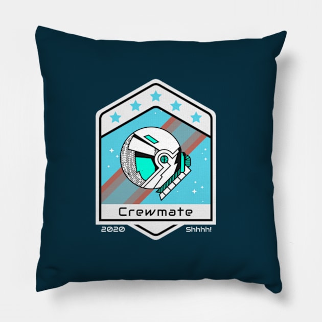 Among Us Crewmate Badge Pillow by THUD creative