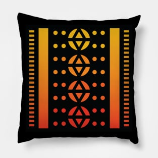 “Dimensional Compass” - V.4 Orange - (Geometric Art) (Dimensions) - Doc Labs Pillow