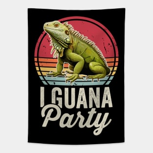 I Guana Party Funny Iguana Lover Tapestry