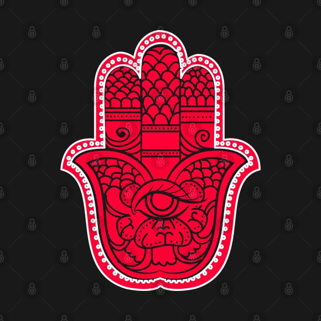 Hamsa Hand amulet. Hand of Fatima by CatCoconut-Art