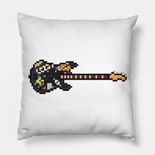 Pixel Punk Stickered Precision Bass Guitar Pillow