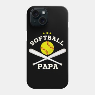 Softball Papa Baseball Lover Dad Phone Case