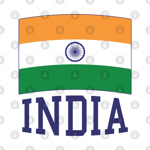 India Flag in Tricolor with Ashoka Chakra Desi Indian by alltheprints