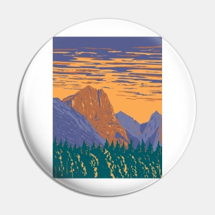 Hozomeen Mountain within Ross Lake National Recreation Area Washington State WPA Poster Art Pin