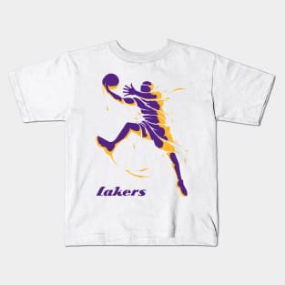 Outerstuff Los Angeles Lakers NBA Kids & Youth Boys (4-20) Extreme Logo  T-Shirt Yellow