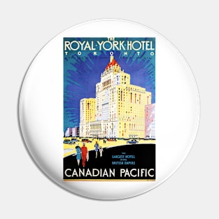 The Royal York Hotel Toronto Canada Vintage Travel Tourism Art Deco Pin