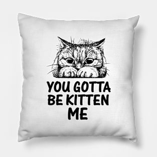 You Gotta Be Kitten Me Design Pillow