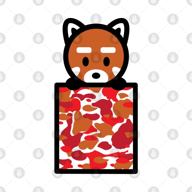 Red Panda Pocket Bambu Brand Cute Kawaii Anime Manga Animal by Bambu