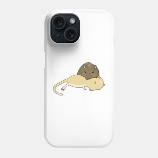 Cute Sleeping gerbils snuggled together Phone Case