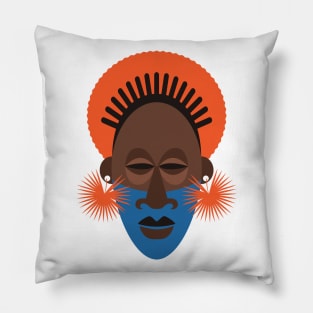 Tribal Afrocentric Ethnic Mask Pillow