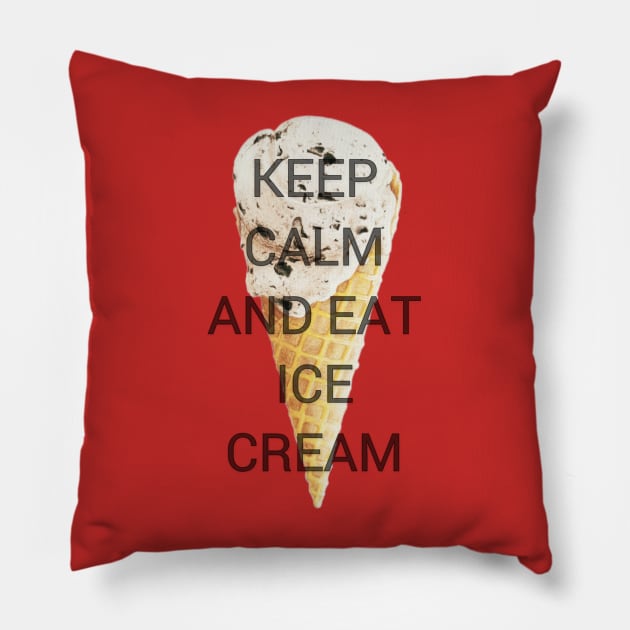 Keep Calm and Eat Ice Cream Pillow by carotulu