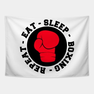 Eat Sleep Boxing Repeat Tapestry