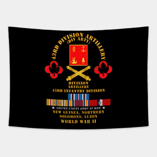 43rd Division Artillery - New Guinea, Northern Solomons, Luzon  WWII  w PAC SVC Tapestry