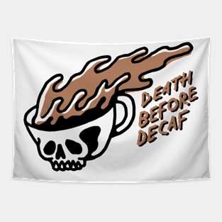 Death Before Decaf Tapestry