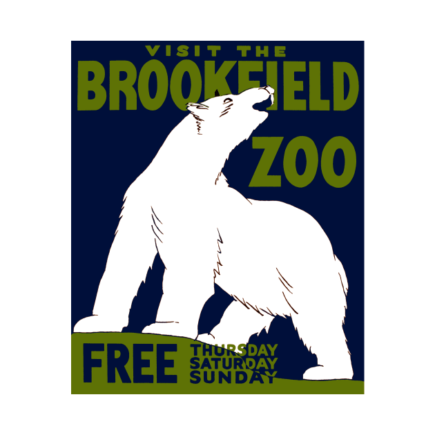 Brookfield Zoo, Federal Art Program Poster 1936 by Pixelchicken