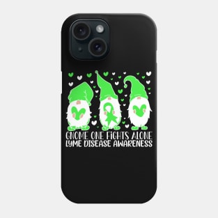 Lyme Disease Awareness Gnome One Fights Alone Lyme Phone Case