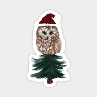 Holiday Owl Magnet