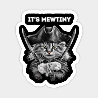 It's Mewtiny! Cat Pirate Mutiny Magnet