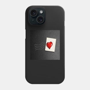 Cute Couple Valentine Mail Heart Postage Graphic Design Valentines Day Gifts & Home Decor Phone Case