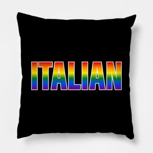 Rainbow Italian LGBTQ Pride Pillow