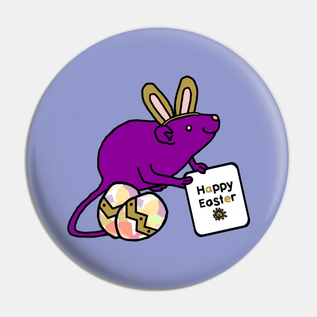 Happy Easter Bunny Ears Rat Pin by ellenhenryart