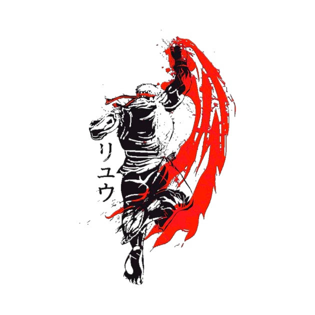 RYU HIT WITH BLOOD - TSHIRT by JMPrint